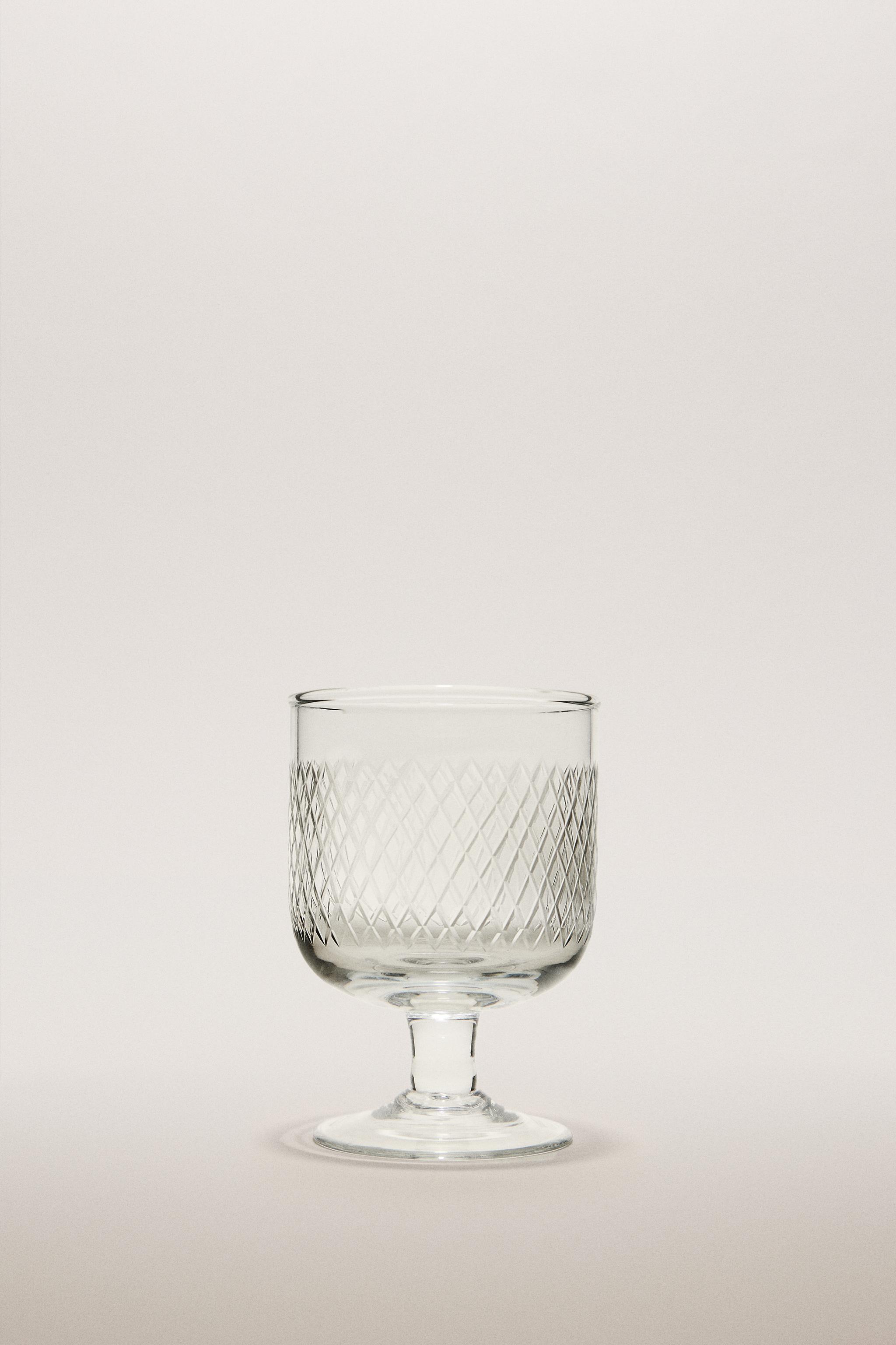 VERRE À PIED VERRE TAILLÉ